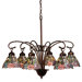 6 Light Victorian Tiffany Wisteria Chandelier