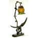 Strike of The Eagle Amber And Green Accent Lamp