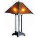 24" H Van Erp Amber Mica Table Lamp