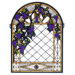 Fruit Grape Diamond Trellis Stained Glass Window