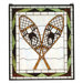 Rustic Lodge Recreation Snowshoes Stained Glass Window