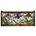 Victorian Floral Lady Slippers Stained Glass Window