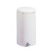 Round Step-On Waste Bin in White
