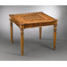 Four Drawer Chess Table in Medium Brown