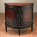 Half Round Console Cabinet in Antique Medium Brown
