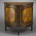 Half Round Console Cabinet in Light Brown