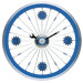 Bike Wall Clock with Aluminum Rim in Blue