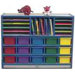 20-Tray Cubbie Unit with Letter Slots and Trays