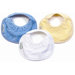 Neutral Newborn Bibs 3 Pack in Pale Blue / White / Butter