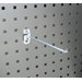 LocHook 8 In. Single Rod 30 Degree Bend 1/4 In. Dia. Zinc Plated Steel Pegboard Hook for LocBoard, 5 Pack