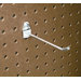 DuraHook 4 In. Single Rod 30 Degree Bend 3/16 In. Dia. Zinc Plated Steel Pegboard Hook for DuraBoard, 10 Pack