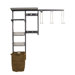 Wall Mount Storage Center With Heavy Duty Hanging Hooks