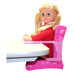 Clip On Table Chair and 18" On The Go Girl Fashion Doll Combo