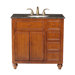 Mary 36" Bathroom Vanity in Chocolate Brown with Granite Top