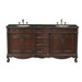Saturn 72" Double Bathroom Vanity with Granite Top