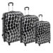 Shiny Oval Wave 3 Piece Luggage Set