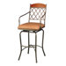 Napa Ridge Bronze 30" Swivel Bar Stool w/ Arms in Toast Fabric