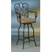 Magnolia Rust 30" Swivel Bar Stool w/ Arms in Moccasin Suede Fabric