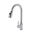 Single Handle Pull Down Gooseneck Kitchen Faucet
