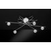 Arc Six Light Flush Ceiling Light in Chrome