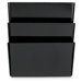Wall File, Recycled, 3 Pockets, Black