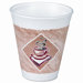 Foam Hot/Cold Cups, 8 Ounces, White w/Brown and Green, 1000/CT                                                               