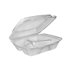 Small 3-Compartment Foam Hinged Lid Carryout Container