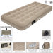 Twin Suede Top Air Bed with Built in Pump