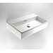 Linea 5.1" x 27.6" Quarelo Wall Mount Bathroom Sink in White with Faucet Hole