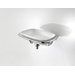 Venessia Soap Dish Holder with Porcelain Dish in Polished Chrome