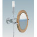 WS1 Wall-mount Magnifying (3X) Nutwood Frame Makeup Mirror with Halogen Light, 8.6" Extension
