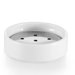 Saon White Porcelain and Stainless Steel Soap Dish