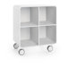 Linea Bej Four Shelf Storage Unit with Wheels