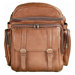 Computer Backpack in Black with Root Beer Trim