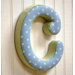 "c" Fabric Letter in Blue / Green