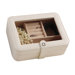 Rio Glass Top Jewelry Box in Ivory