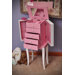 Louisa Girl's Jewelry Armoire in Pink and White
