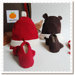 Organic Holiday Hat & Bootie Set for Baby (0-6 mo.)