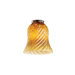 2.25" Swirled Bell Glass Shade in Iridescent Stone