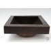 17" Copper Handmade Bathroom Square Apron Sink
