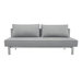 Schlafsofa "Sly" in Grau / Chrom / Schwarz matt