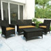 Cascade 4 Piece Lounge Seating Group with Cushions