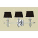 Cluny Three Light Wall Sconce with Chocolate Poly Silk Shade in Polished Chrome