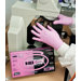 Medium 9 1/2" Pink N-DEX&reg; BWC 4 mil Nitrile Ambidextrous Powder Free Class I Medcial Device Disposable Gloves With Textured Finger Tips And Rolled Cuff (100 Each Per Box)