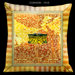 Aged Effect Pillow in Antique Orange