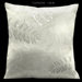 Impressions White and Silver 18" Square Micro-Suede Pillow