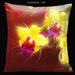 Exotic Asia Yellow and Red 18" Square Satin Pillow