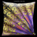 Parisian Pink and Gold 18" Square Satin Pillow