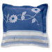 Embroidery Flower Pillow in Blue