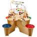 Fleur Table with 4 Attached Stools